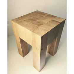 Oak log stool