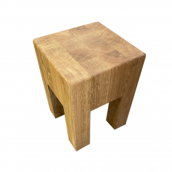 Square stool with rounded...