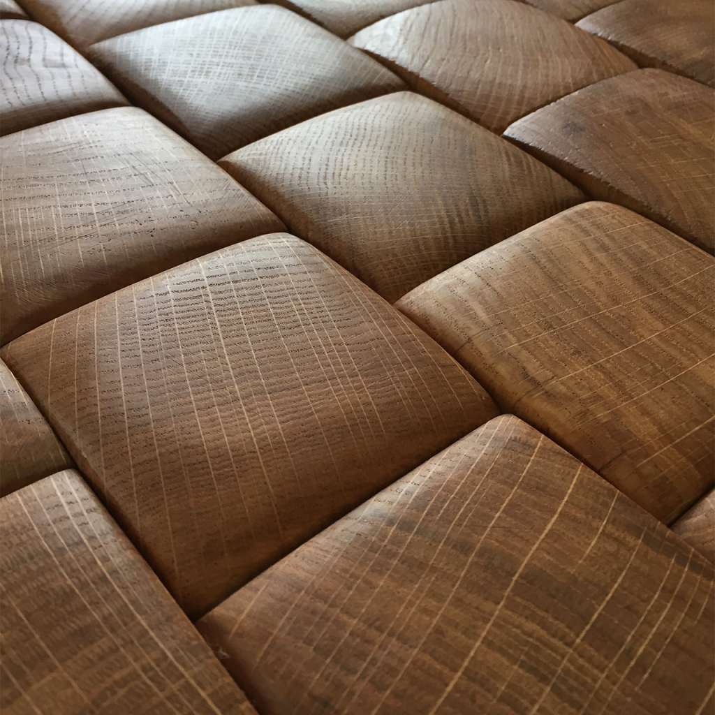 Pavés en bois massif Bombés – Parquet en bois de bout pour sol et mur Pavés en bois massif Bombés – Parquet en bois de bout pour sol et mur