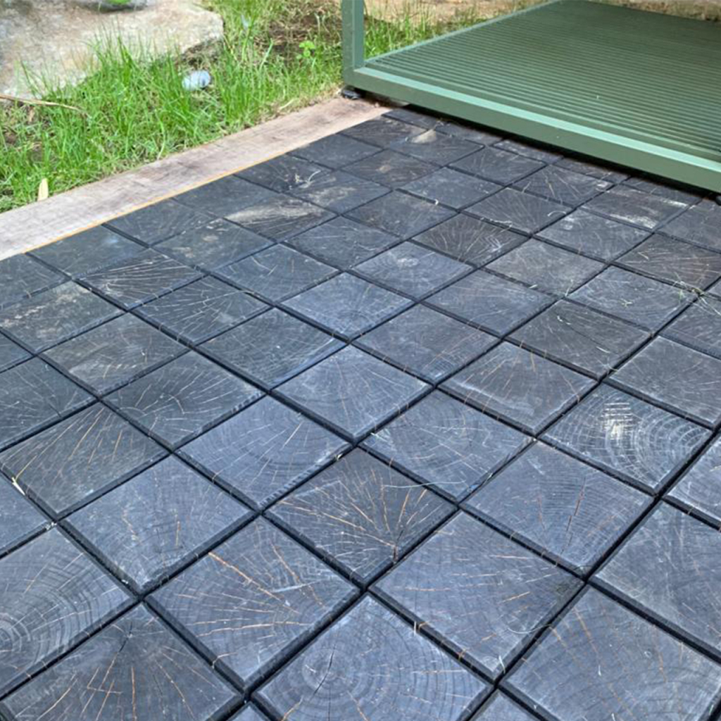 Lot De 3 Pierres De Marche En Bois Pour Jardin - Pavés Décoratifs Extérieur - Allée Jardin Naturel