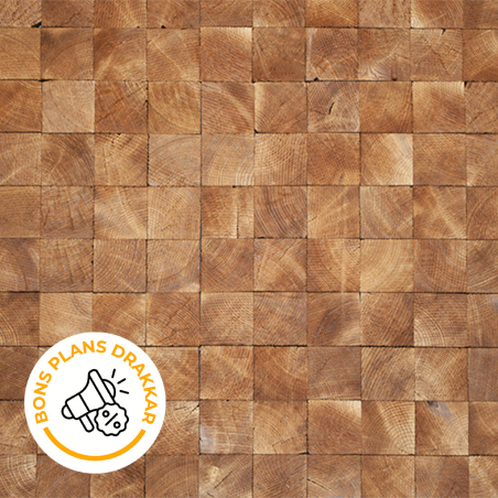 PROMO : Pavés Bois de Bout Mélèze 4x4cm