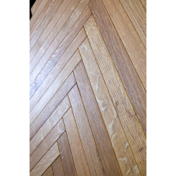 Parquet Massif Épure – Bâtons rompus en chêne Français réemployé