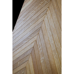 Fine – Parquet Massif Point de Hongrie en chêne Français réemployé