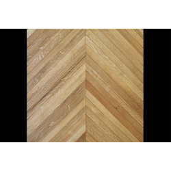 Fine – Parquet Massif Point de Hongrie en chêne Français réemployé