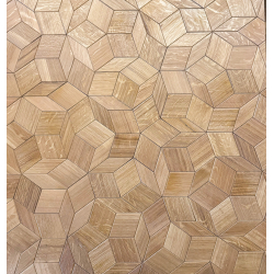 Parquet motif Penrose – Revêtement sol & mur en chêne massif réemployé